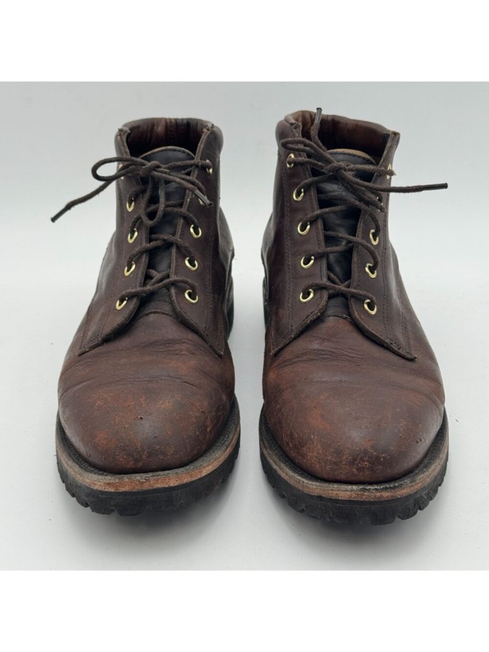 Vintage Filson Brown Leather Boots Mens 10 EE Field Chukka Smooth Toe Gumlite - Picture 4 of 12
